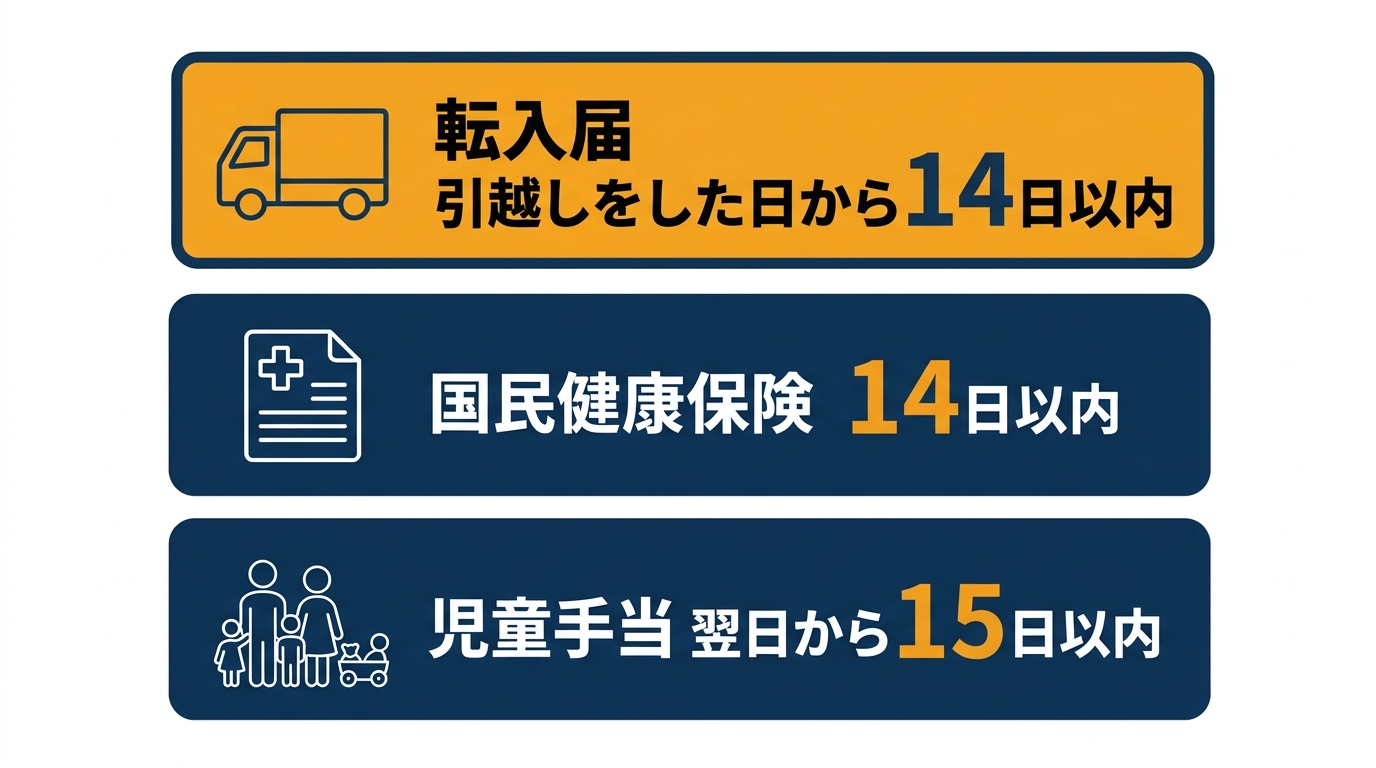 引っ越し手続き一覧｜役所・郵便・免許・水道の期限を整理